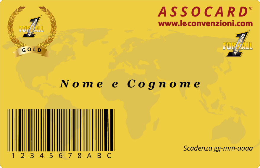 L'ASSOCARD GOLD è per tutti: clicca QUI per compilare la richiesta L'ASSOCARD GOLD è per tutti: clicca QUI per compilare la richiesta